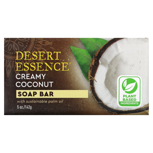 Nourish Your Skin with Desert Essence Creamy Coconut Soap Bar, 5 oz - Image 1