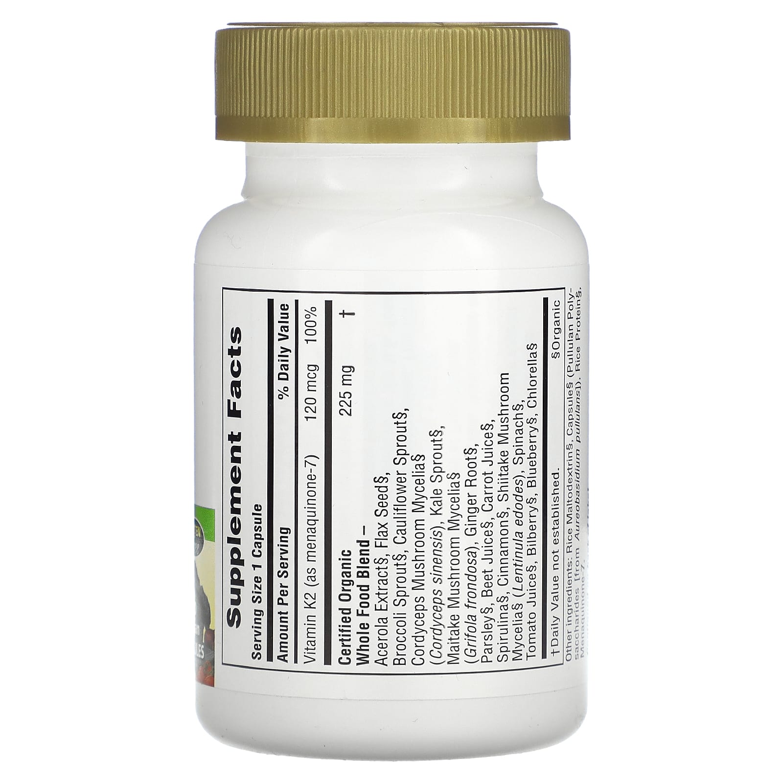 NaturesPlus, Source of Life, Garden, Organic Vitamin K2, 60 Vegan Caps - Image 2