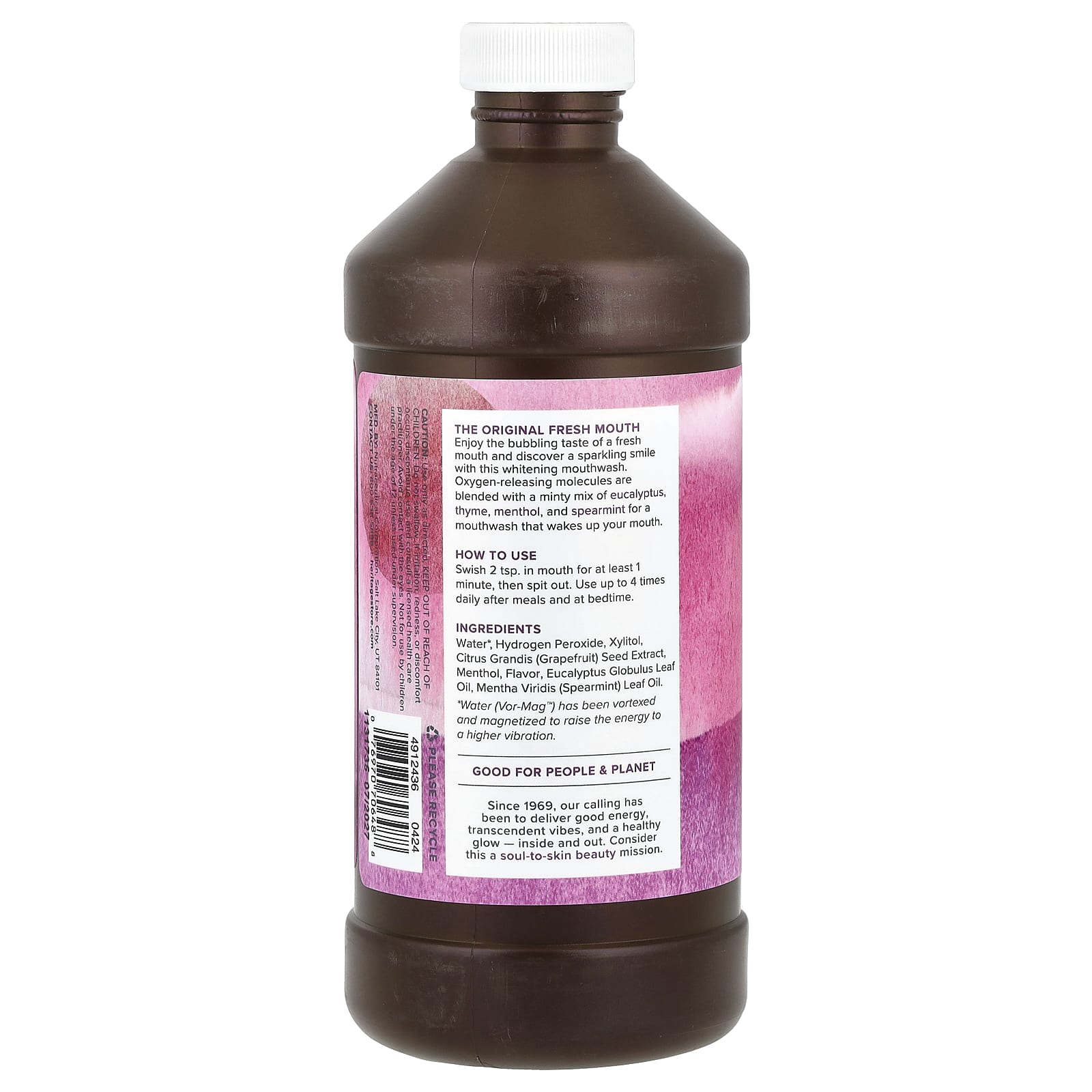 Eucalyptus Mint Whitening Mouthwash by Heritage Store - 16 fl oz (473 ml) - Image 2