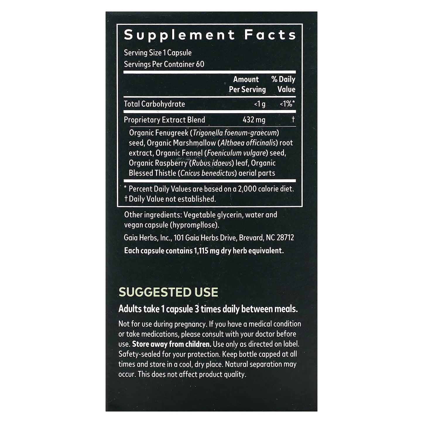 Gaia Herbs Lactation Support for Breastfeeding Mothers 60 Vegan Liquid Phyto-Caps - Image 2