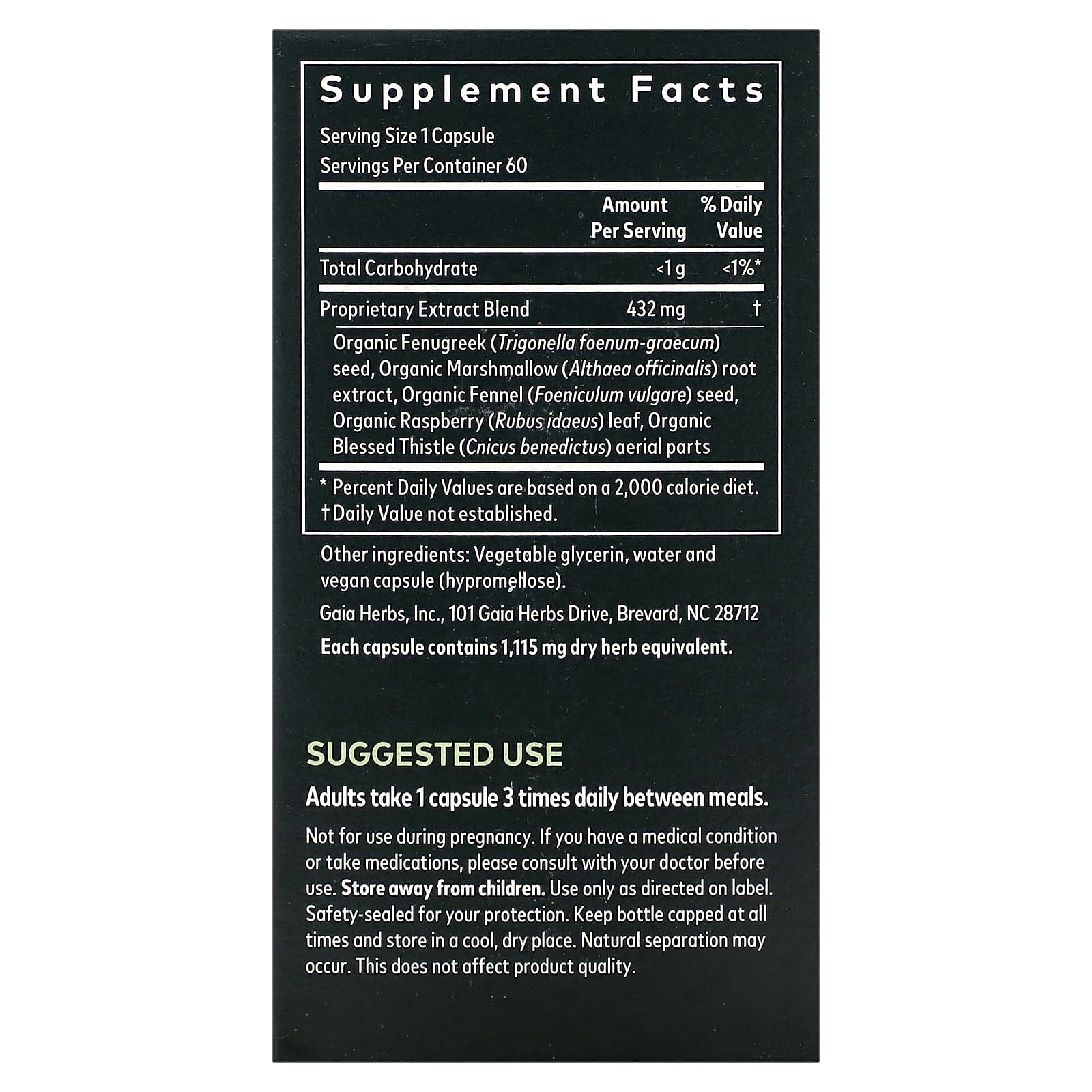 Gaia Herbs Lactation Support for Breastfeeding Mothers 60 Vegan Liquid Phyto-Caps - Image 2