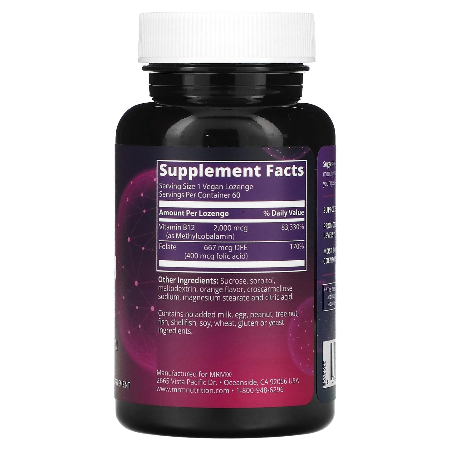 MRM Nutrition, Vitamin B-12, 60 Vegan Lozenges - Image 2