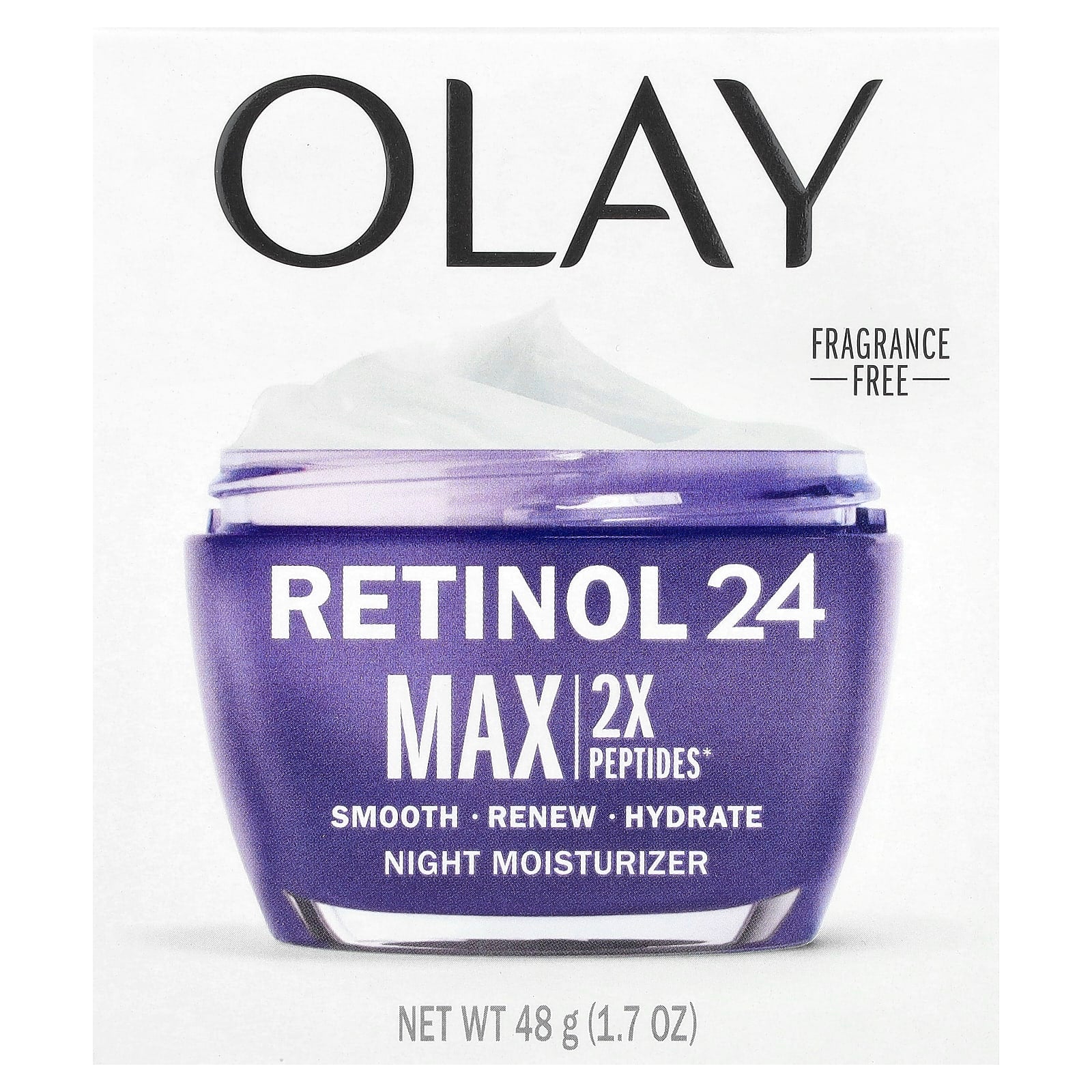 Olay, Retinol 24, Night Moisturizer, Fragrance Free, 1.7 oz (48 g) - Image 2