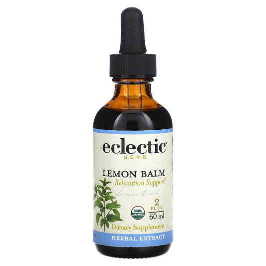 Lemon Balm Extract for Relaxation and Stress Relief - USDA Organic by Eclectic Herb - Image 1