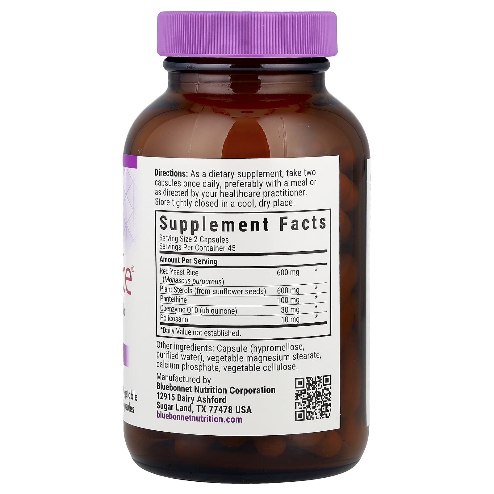 Bluebonnet Nutrition, CholesteRice<sup>®</sup>, 90 Veg Capsules for Cholesterol Support - Image 2
