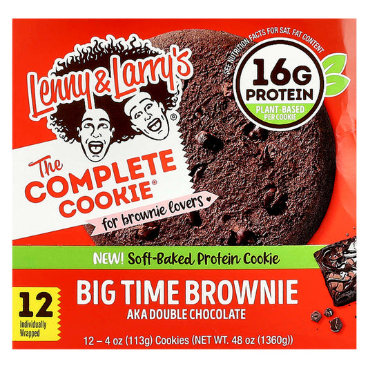 Lenny & Larry's, The Complete Cookie®, Big Time Brownie, 12 Cookies, 4 oz (113 g) Each - Image 1