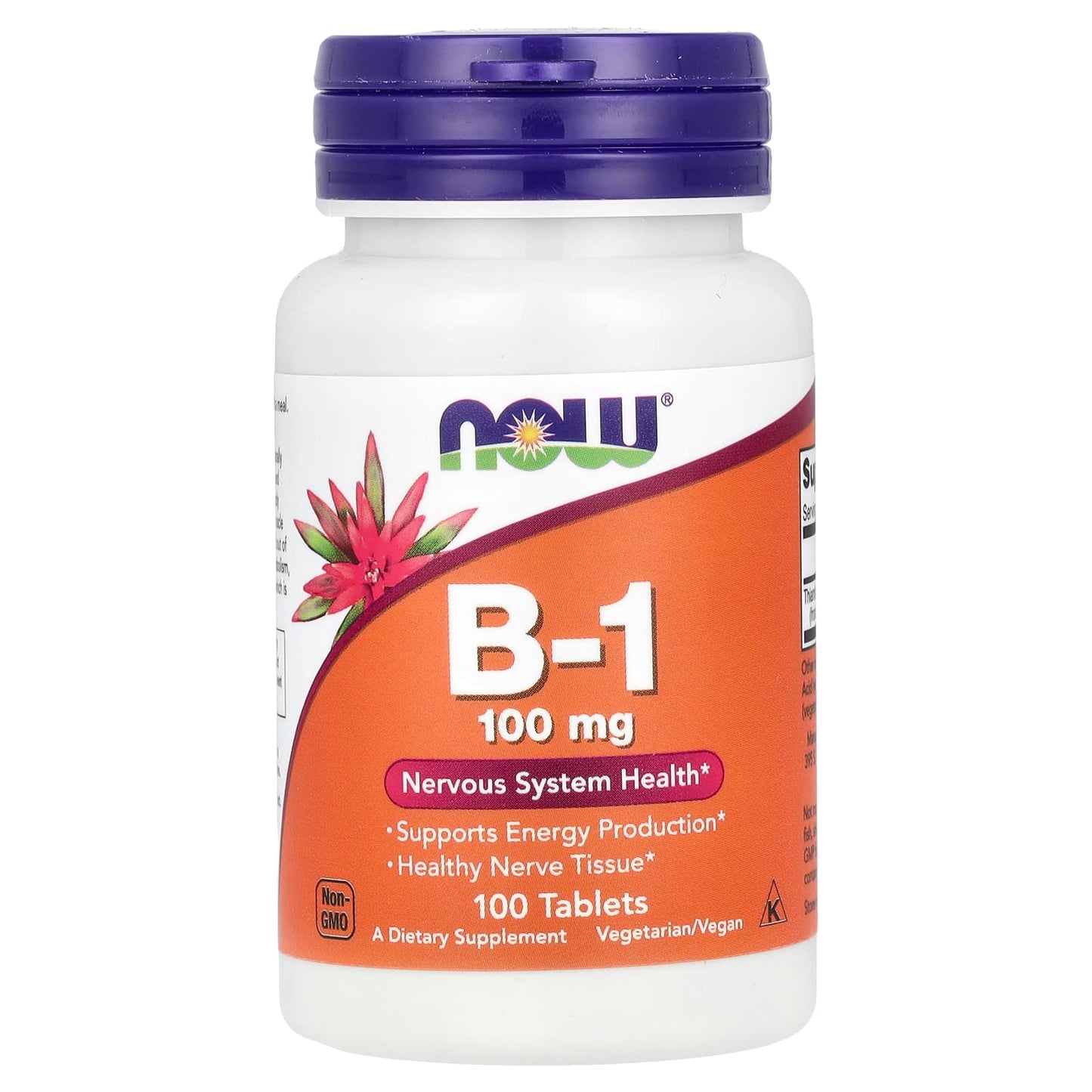 NOW Foods, B-1, 100 mg, 100 Tablets - Image 1