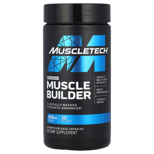 MuscleTech, Platinum Muscle Builder, 400 mg, 30 Rapid-Release Capsules - Image 1