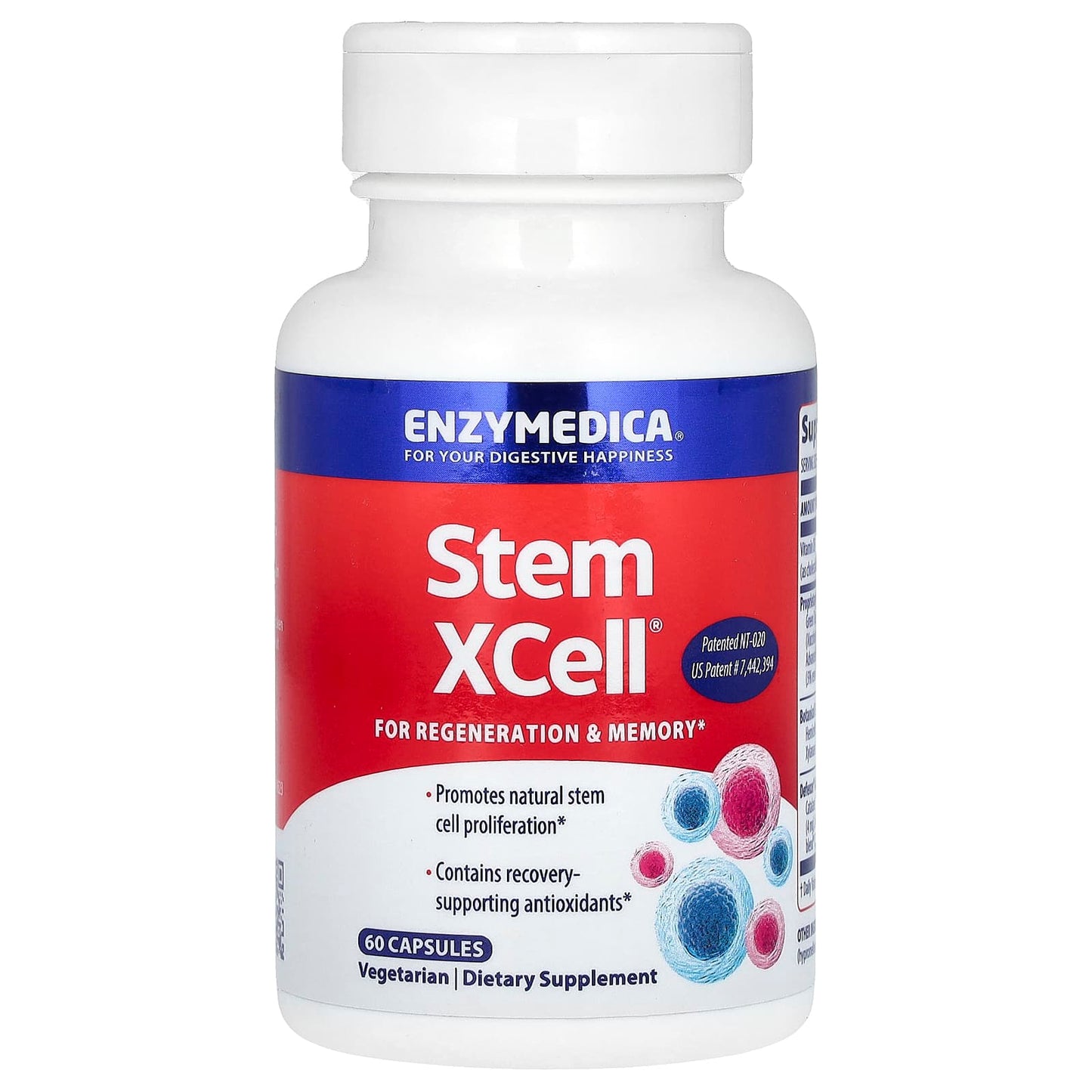 Enzymedica Stem XCell, 60 Capsules for Digestive Health & Stem Cell Renewal - Image 1