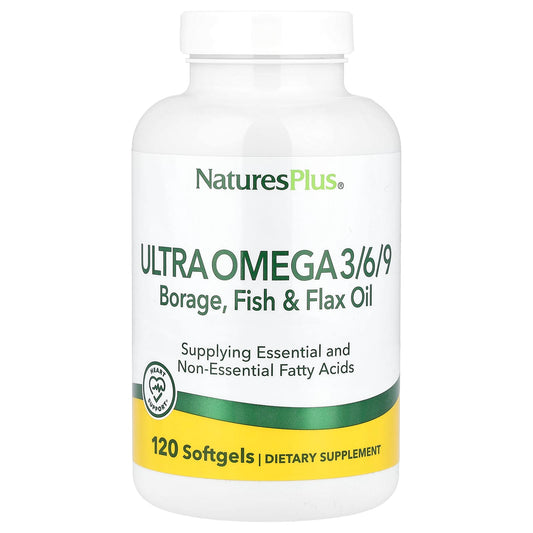 NaturesPlus, Ultra Omega 3/6/9, 120 Softgels - Image 1