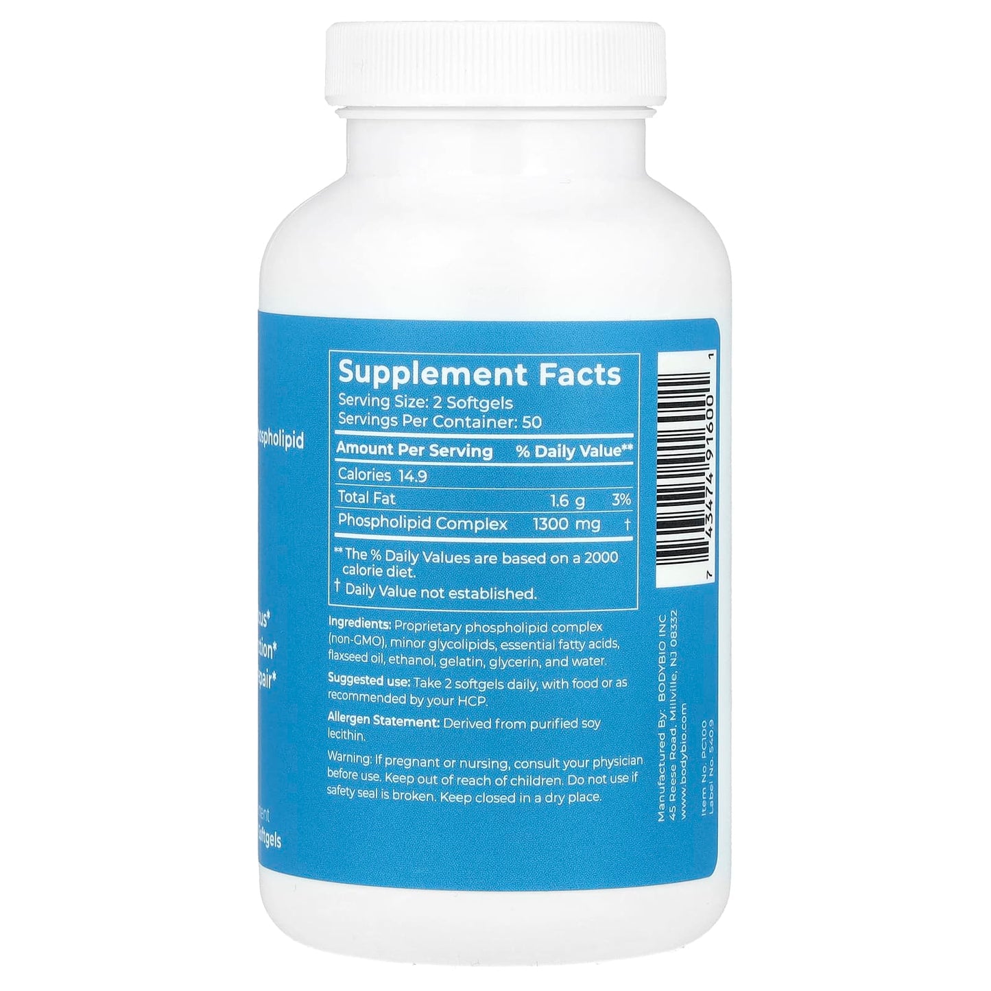 Unlock Brain Focus & Cellular Health with BodyBio's PC Liposomal Complex - Image 2