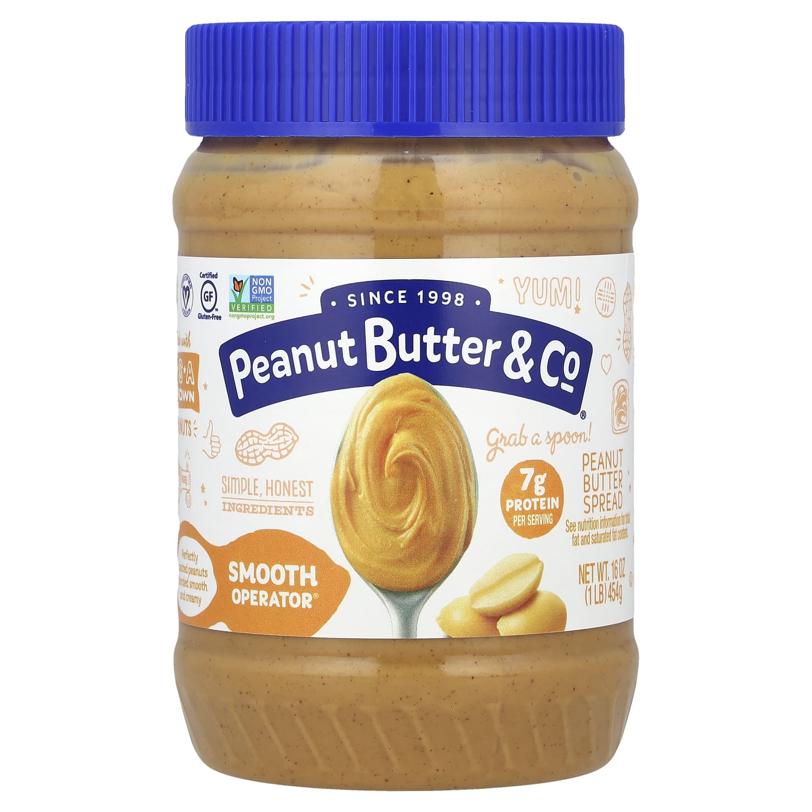 Peanut Butter & Co., Peanut Butter Spread, Smooth Operator, 16 oz (454 g) - Image 1