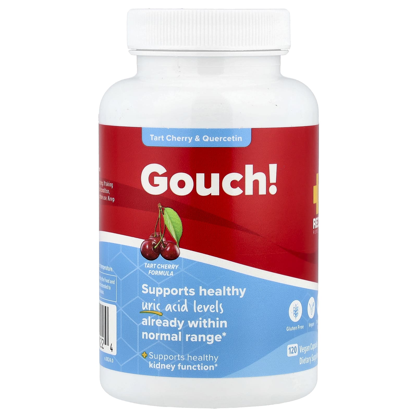 Redd Remedies, Gouch!, Tart Cherry & Quercetin, 120 Vegan Capsules - Image 1