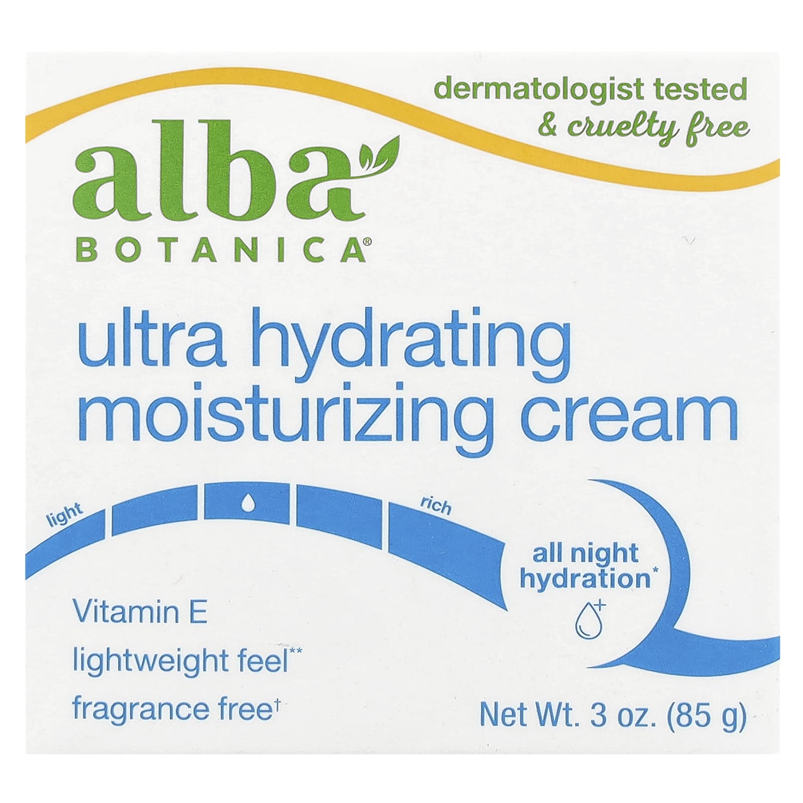 Fragrance-Free Ultra Hydrating Moisturizing Cream by Alba Botanica, 3 oz - Image 2