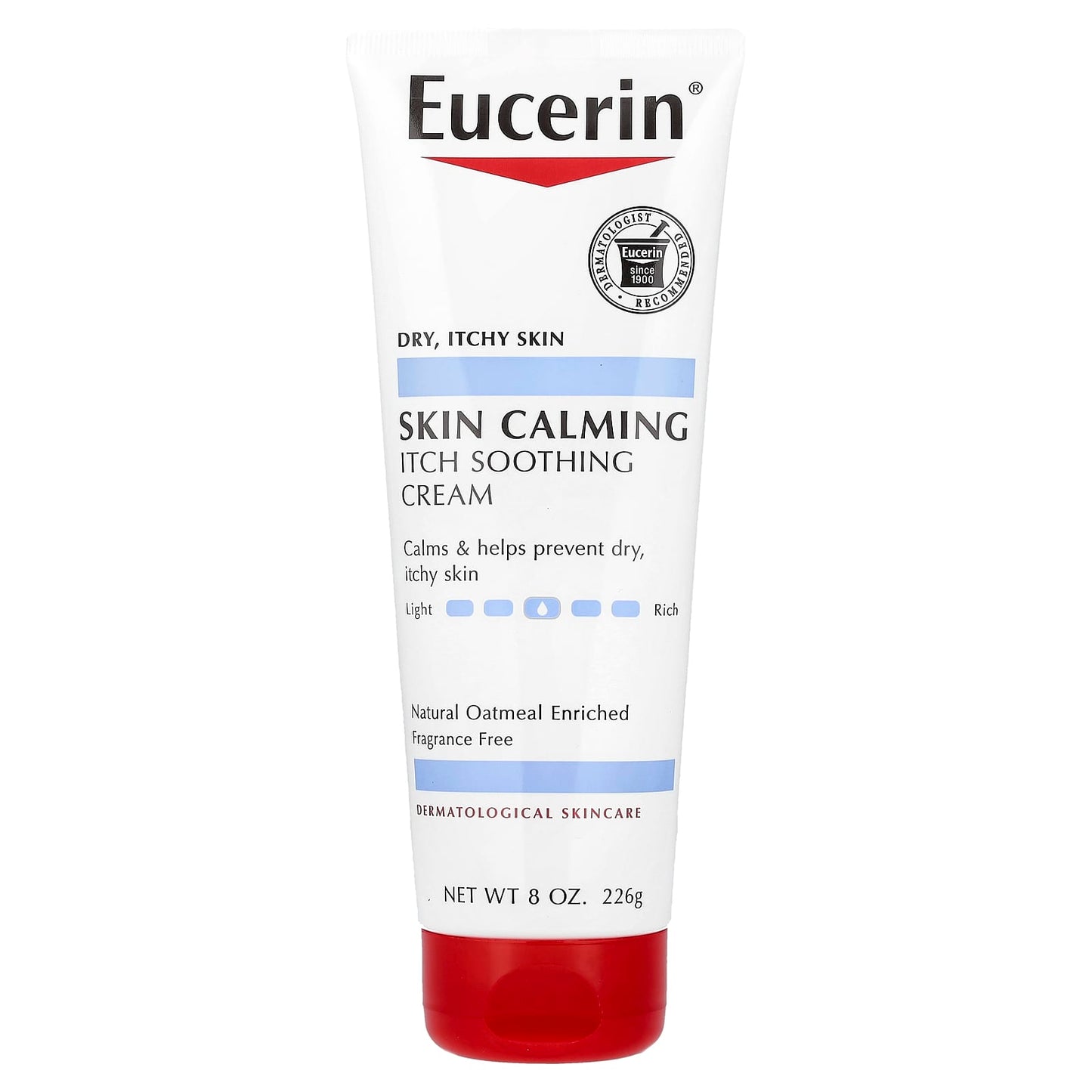 Fragrance-Free Skin Calming Itch Soothing Cream by Eucerin, 8 oz (226 g) - Image 1