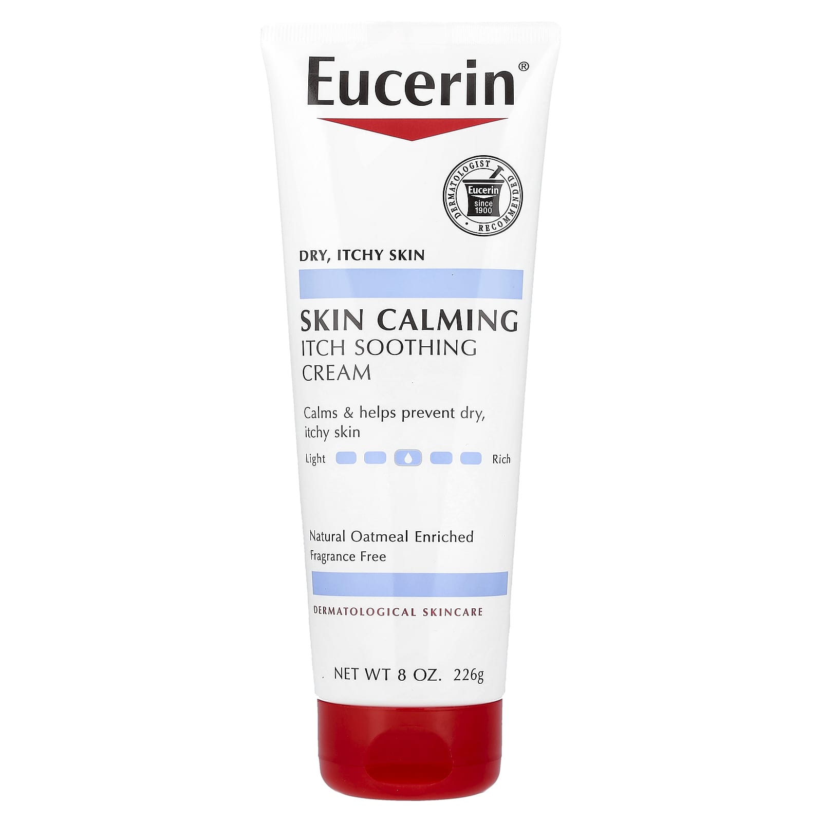 Fragrance-Free Skin Calming Itch Soothing Cream by Eucerin, 8 oz (226 g) - Image 1