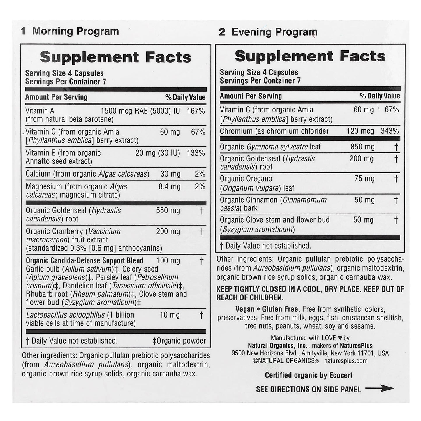 NaturesPlus, Candida Cleanse, 7 Day Program, 2 Bottles, 28 Capsules Each - Image 2