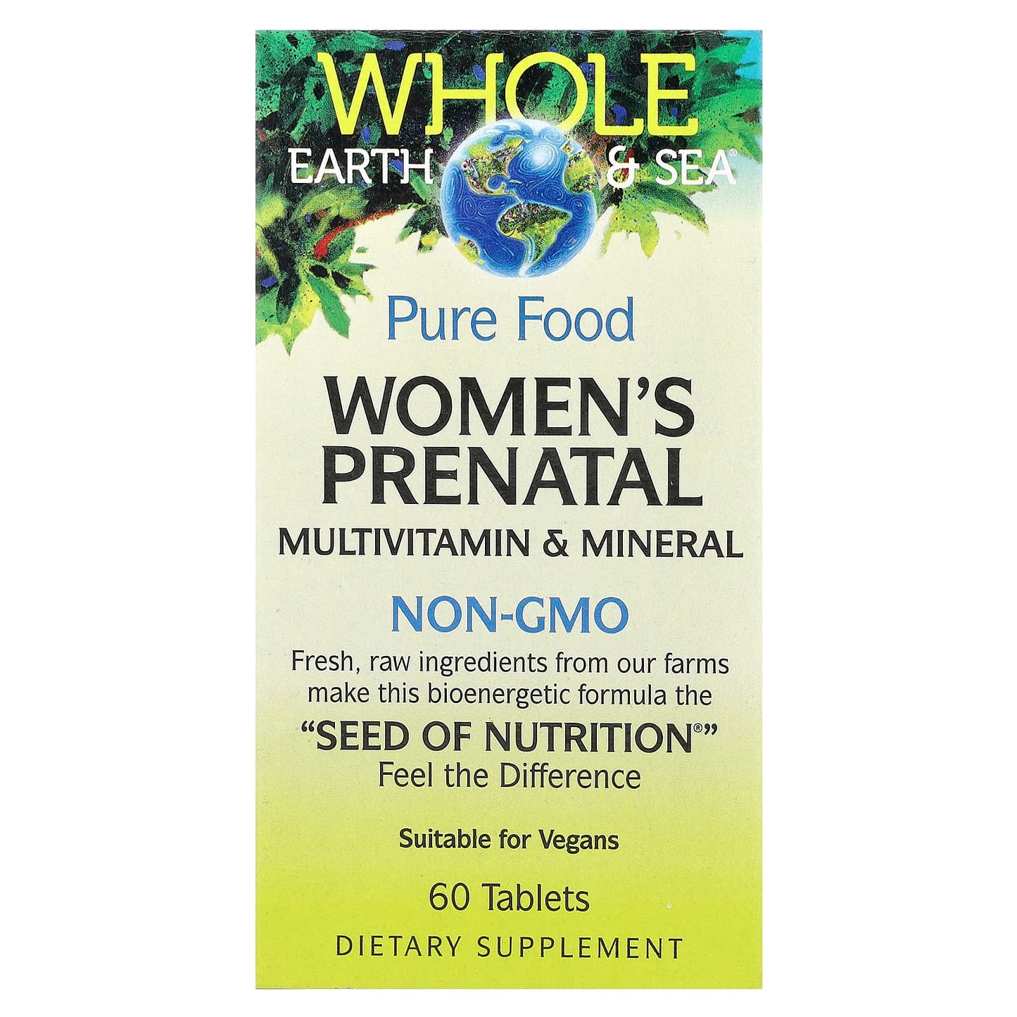 Natural Factors, Whole Earth & Sea®, Women's Prenatal Multivitamin & Mineral, 60 Tablets - Image 1