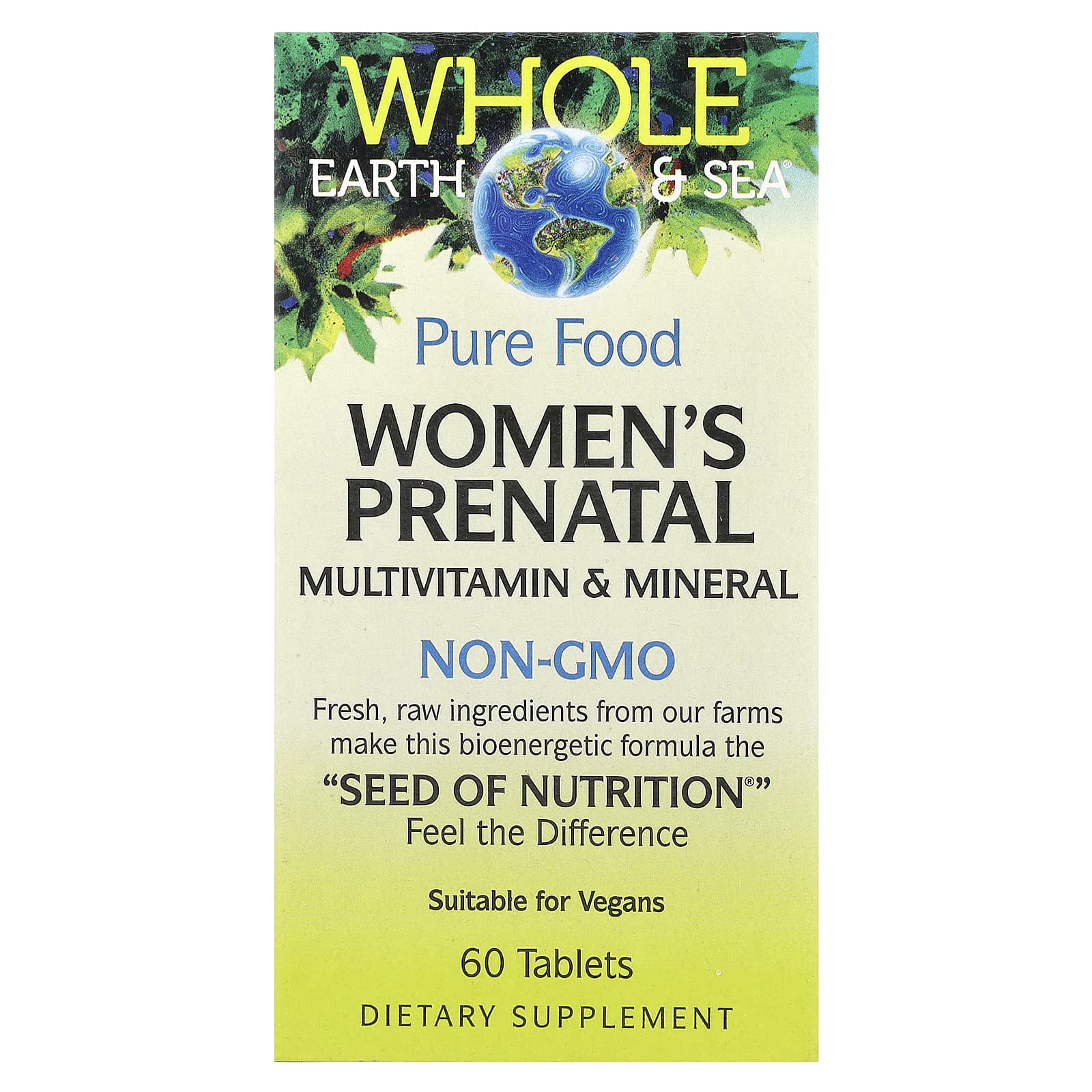 Natural Factors, Whole Earth & Sea®, Women's Prenatal Multivitamin & Mineral, 60 Tablets - Image 1