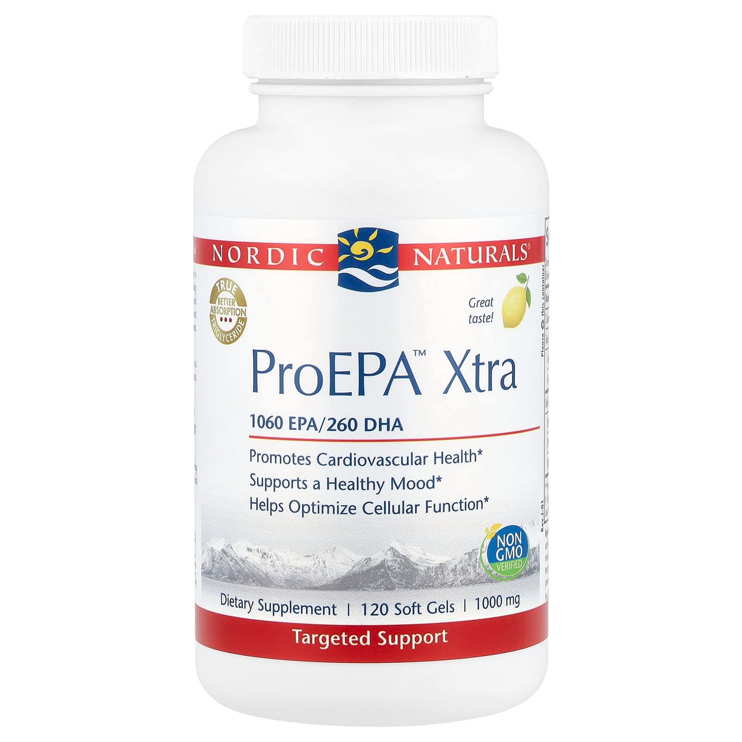 Nordic Naturals, ProEPA™ Xtra, Lemon, 120 Soft Gels - Image 1