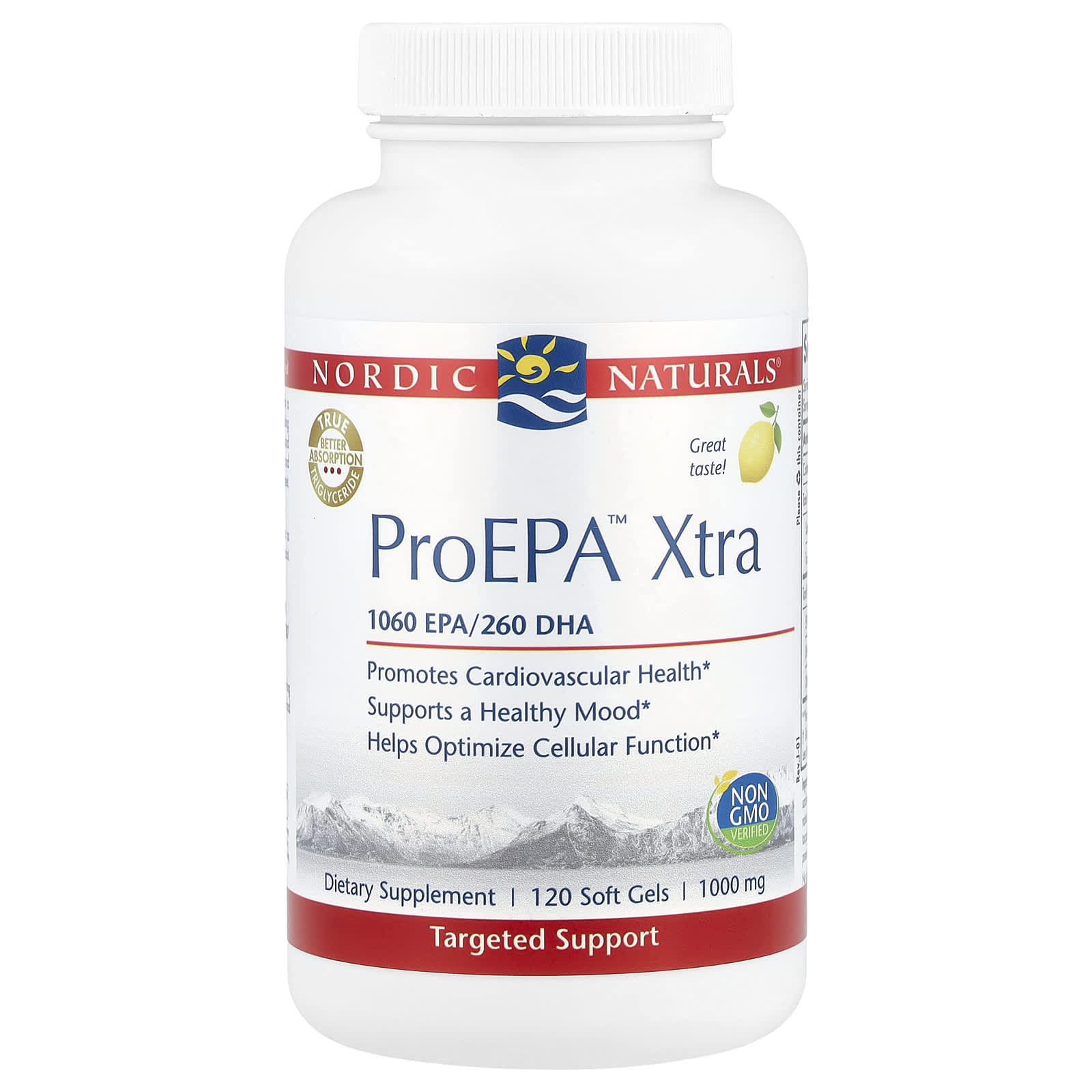 Nordic Naturals, ProEPA™ Xtra, Lemon, 120 Soft Gels - Image 1