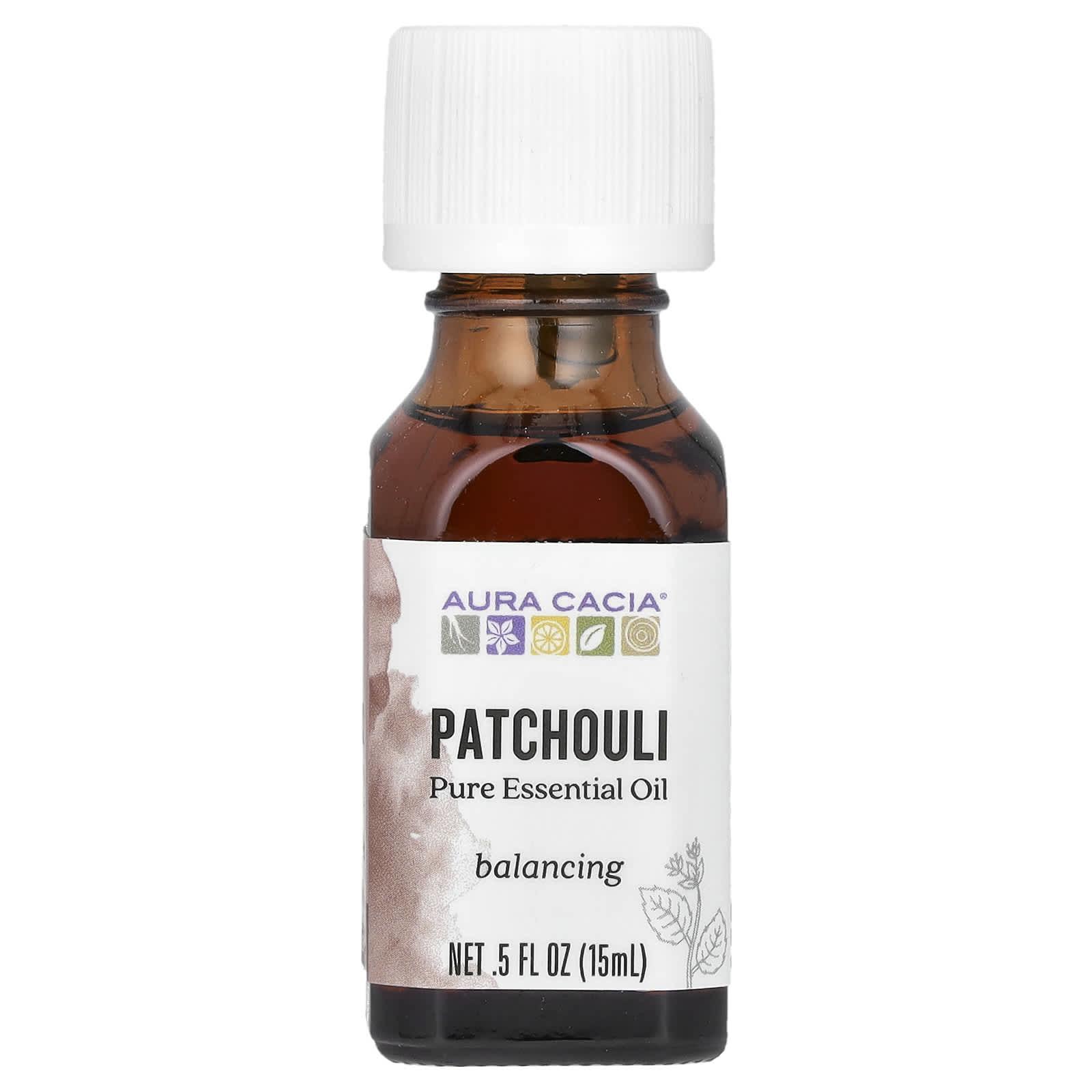 Patchouli Essential Oil by Aura Cacia, 100% Pure, 0.5 fl oz (15 ml) - Image 1