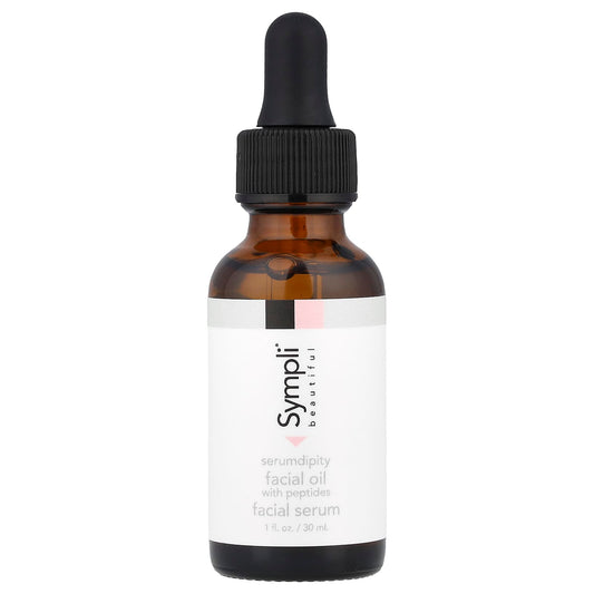 Sympli Beautiful, Serumdipity, Age Refining Facial Oil with Peptides, 1 fl oz (30 ml) - Image 1