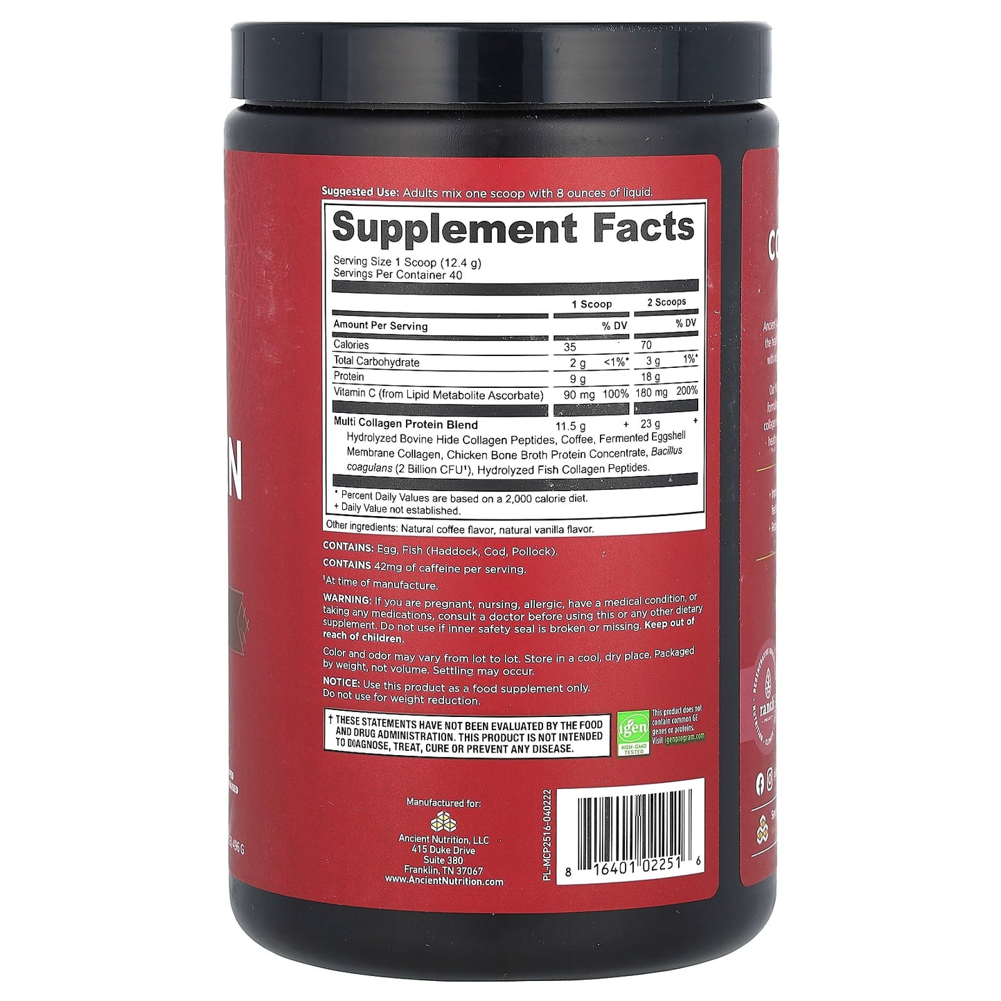 Multi Collagen Protein for Healthy Skin, Gut, Hair & Joints - 1.09 lbs - Image 2