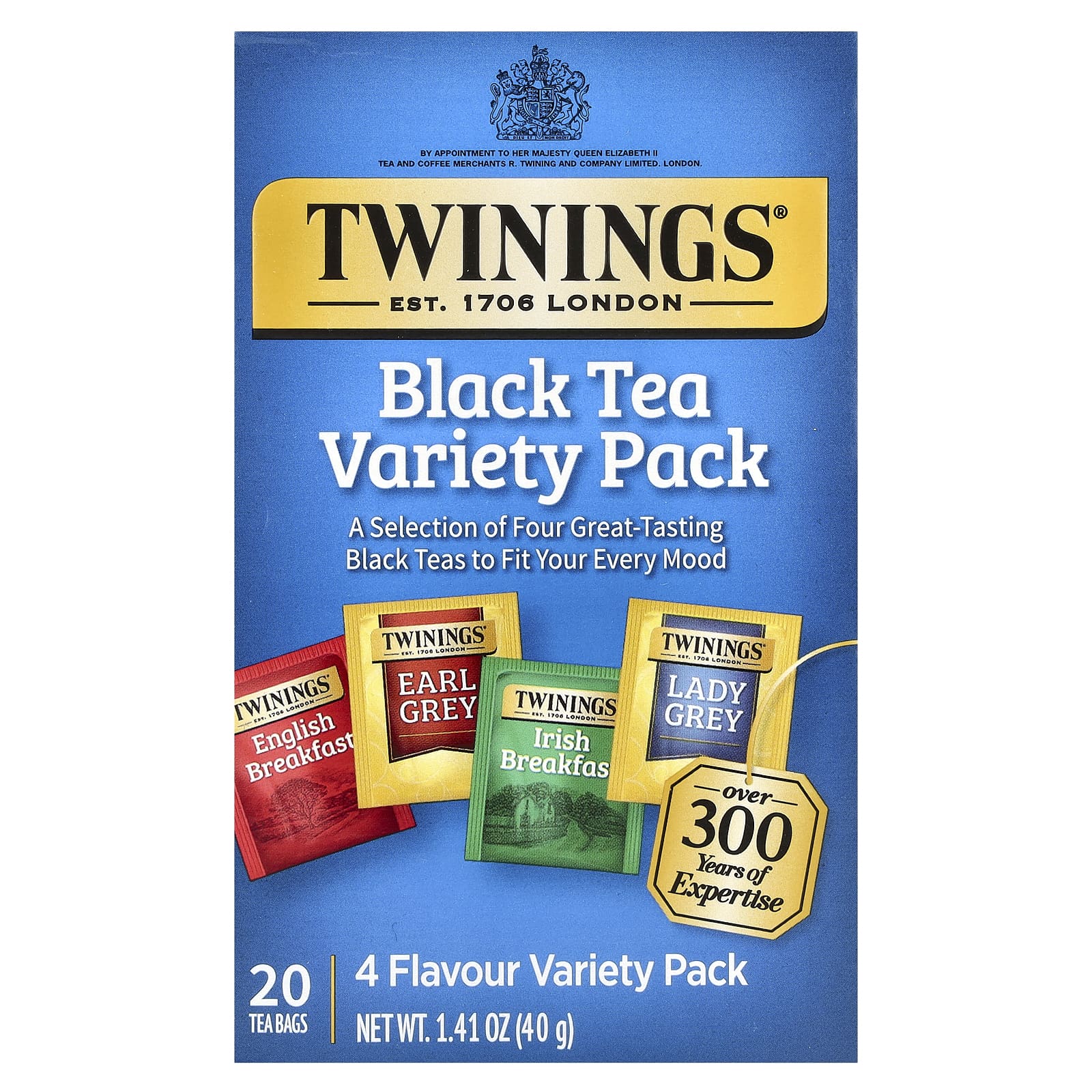 Twinings, Black Tea Variety Pack, 20 Tea Bags, 1.41 oz (40 g) - Image 1