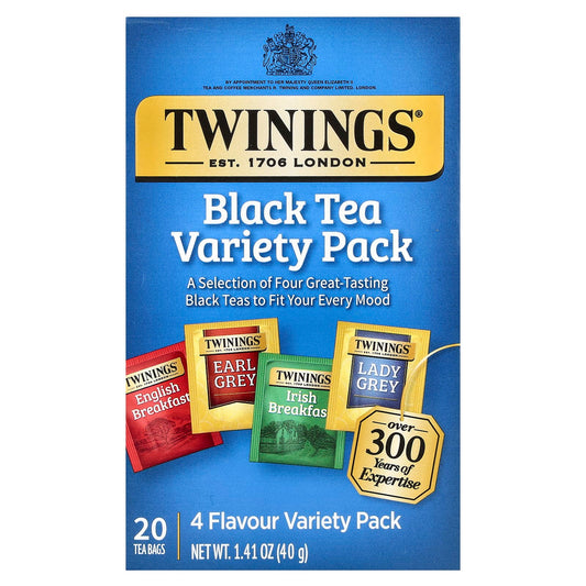 Twinings, Black Tea Variety Pack, 20 Tea Bags, 1.41 oz (40 g) - Image 1