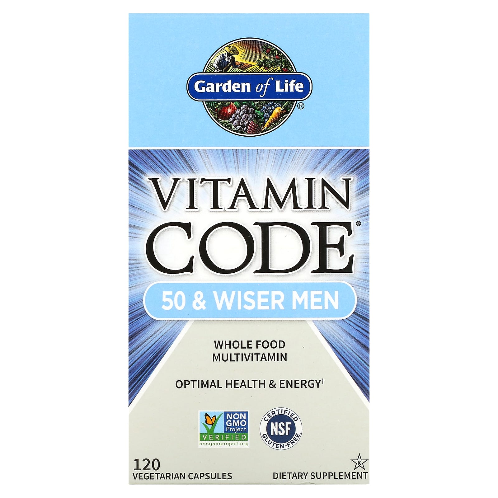 Whole Food Multivitamin for Men Over 50 | Garden of Life - Image 1