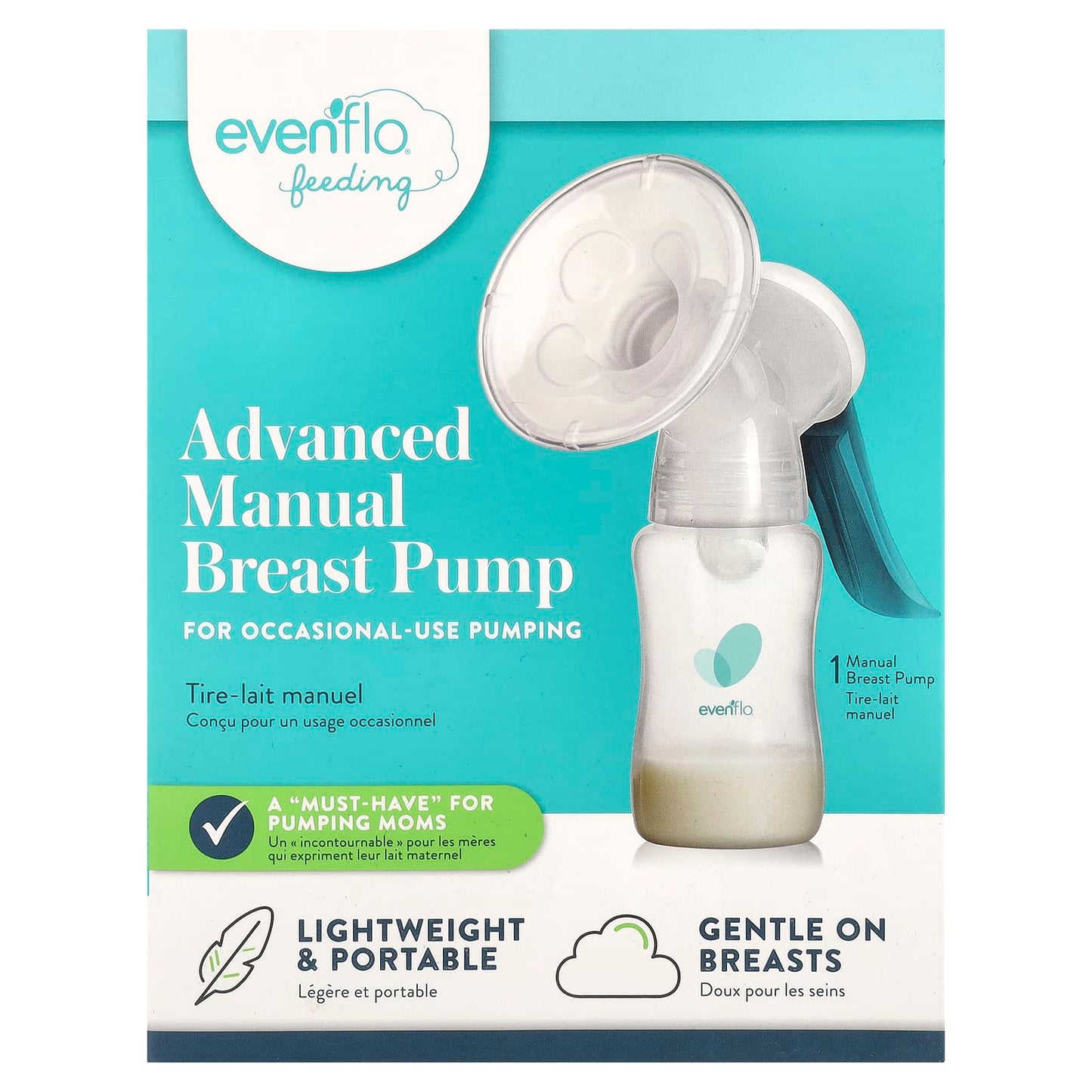 Evenflo Feeding Advanced Manual Breast Pump for Occasional Use - Image 1