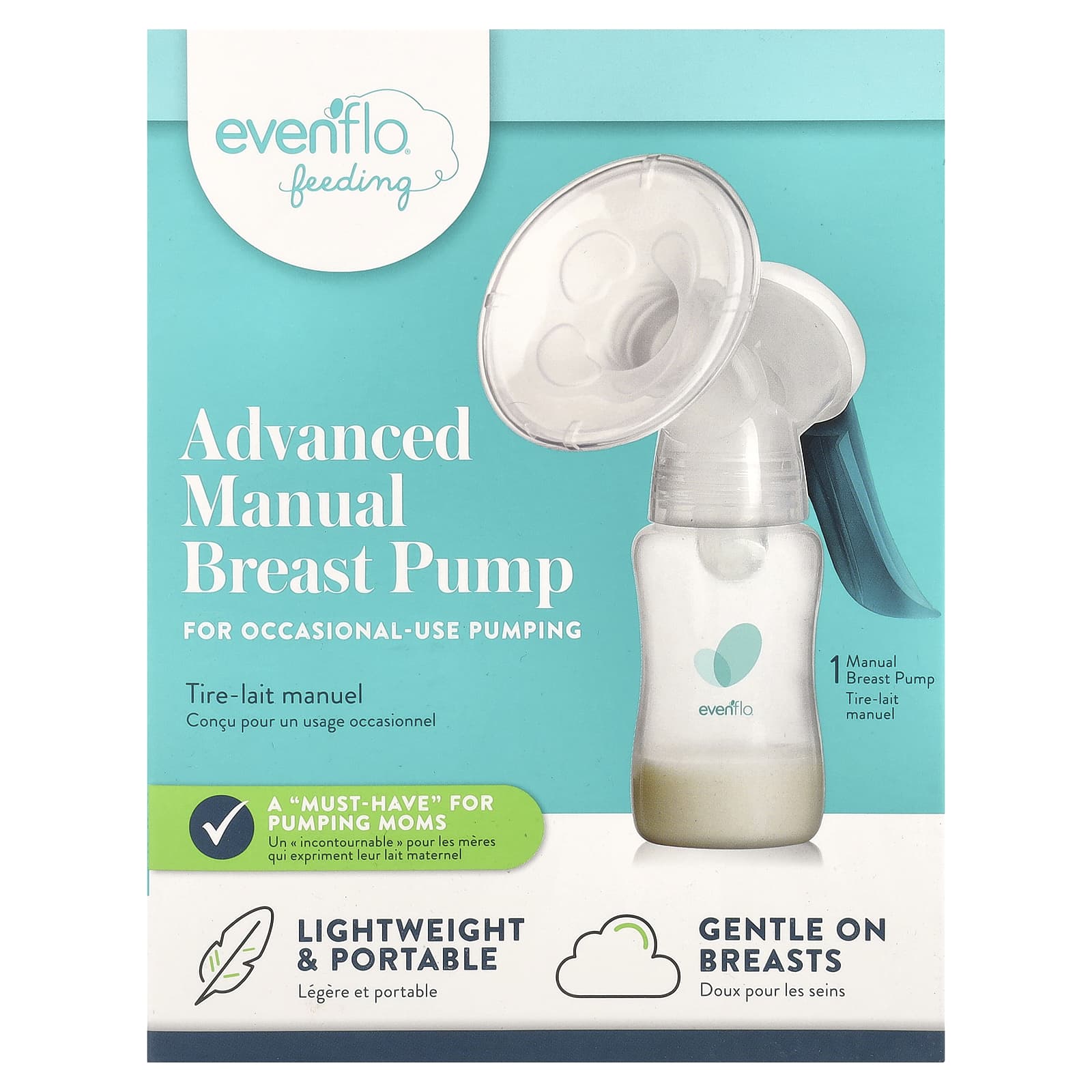 Evenflo Feeding Advanced Manual Breast Pump for Occasional Use - Image 1