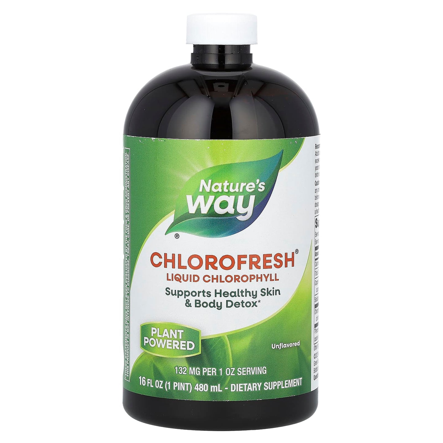 Nature's Way, Chlorofresh, Liquid Chlorophyll, Unflavored, 132 mg, 16 fl oz (480 ml) - Image 1