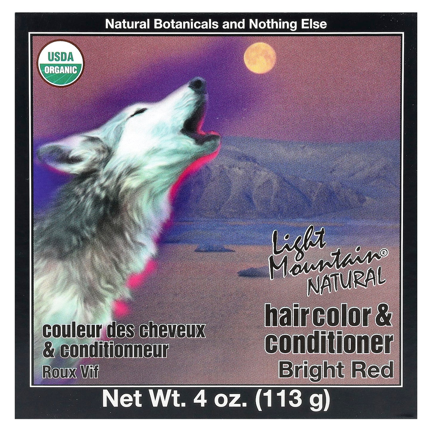 Light Mountain, Natural Hair Color & Conditioner, Bright Red, 4 oz (113 g) - Image 1