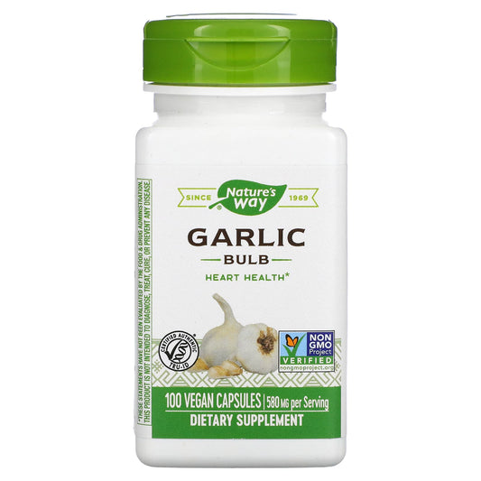 Nature's Way, Garlic Bulb, 580 mg, 100 Vegan Capsules - Image 1