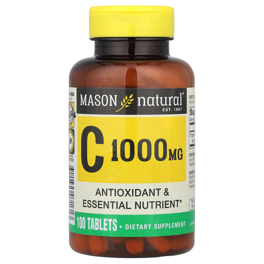 Mason Natural, Vitamin C, 1,000 mg, 100 Tablets - Image 1