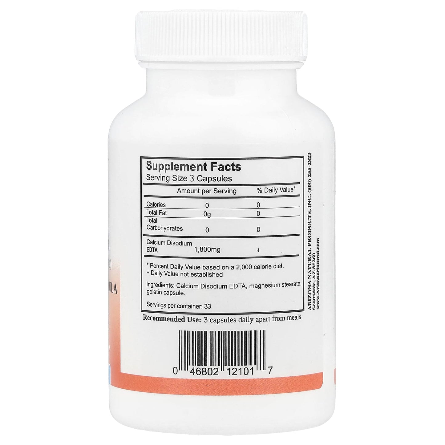 Arizona Natural Calcium EDTA Chelation Supplement - 100 Capsules - Image 2