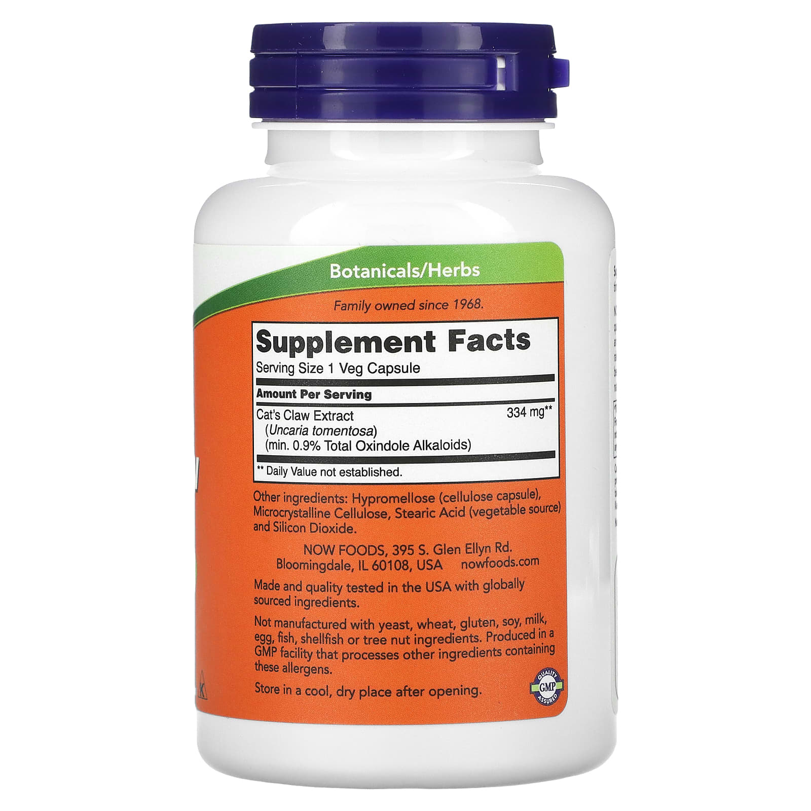 NOW Foods, Cat's Claw Extract, 120 Veg Capsules (334 mg per Capsule) - Image 2
