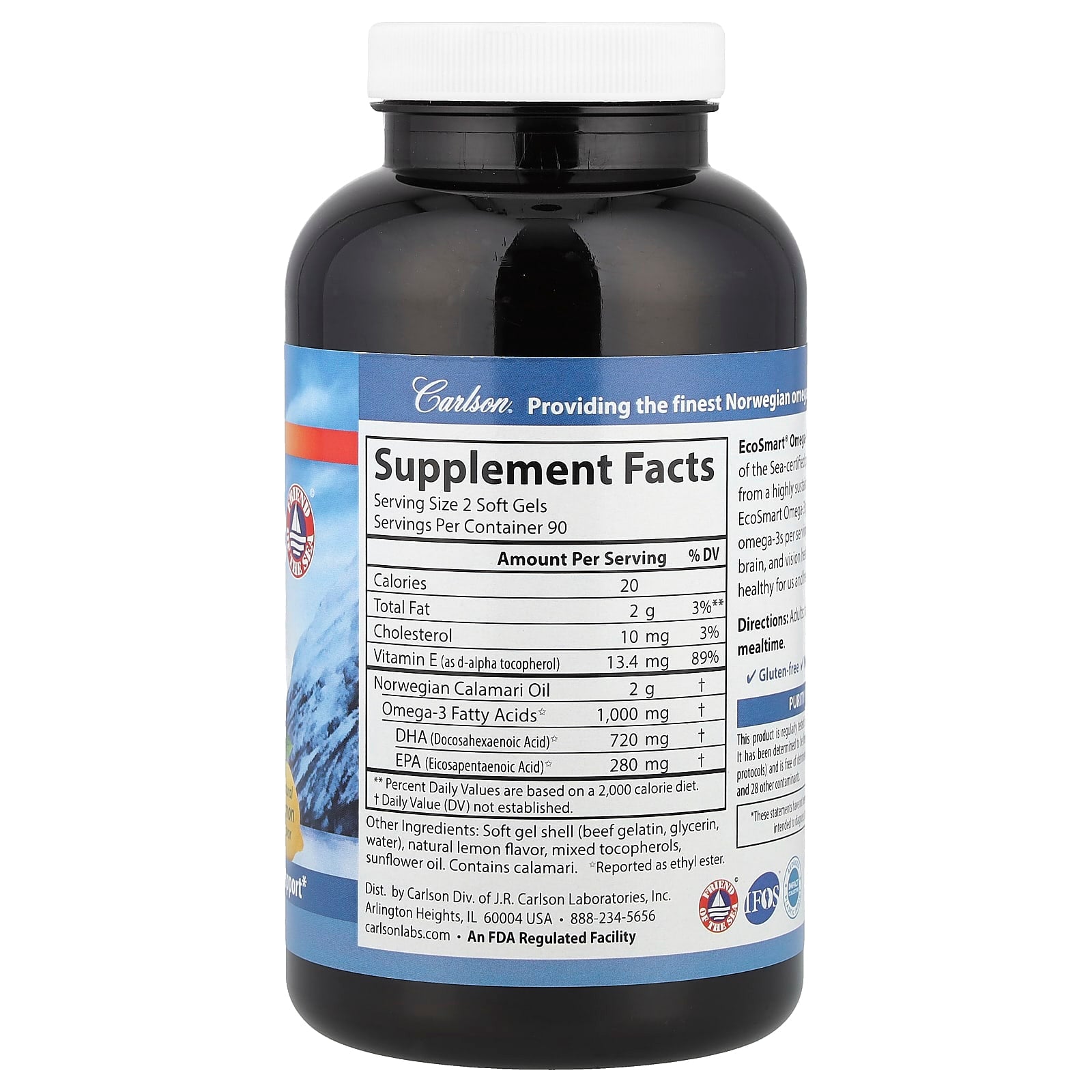 Wild Norwegian Omega-3, 1000mg, Soft Gels, Gluten-Free, Eco-Friendly - Image 2