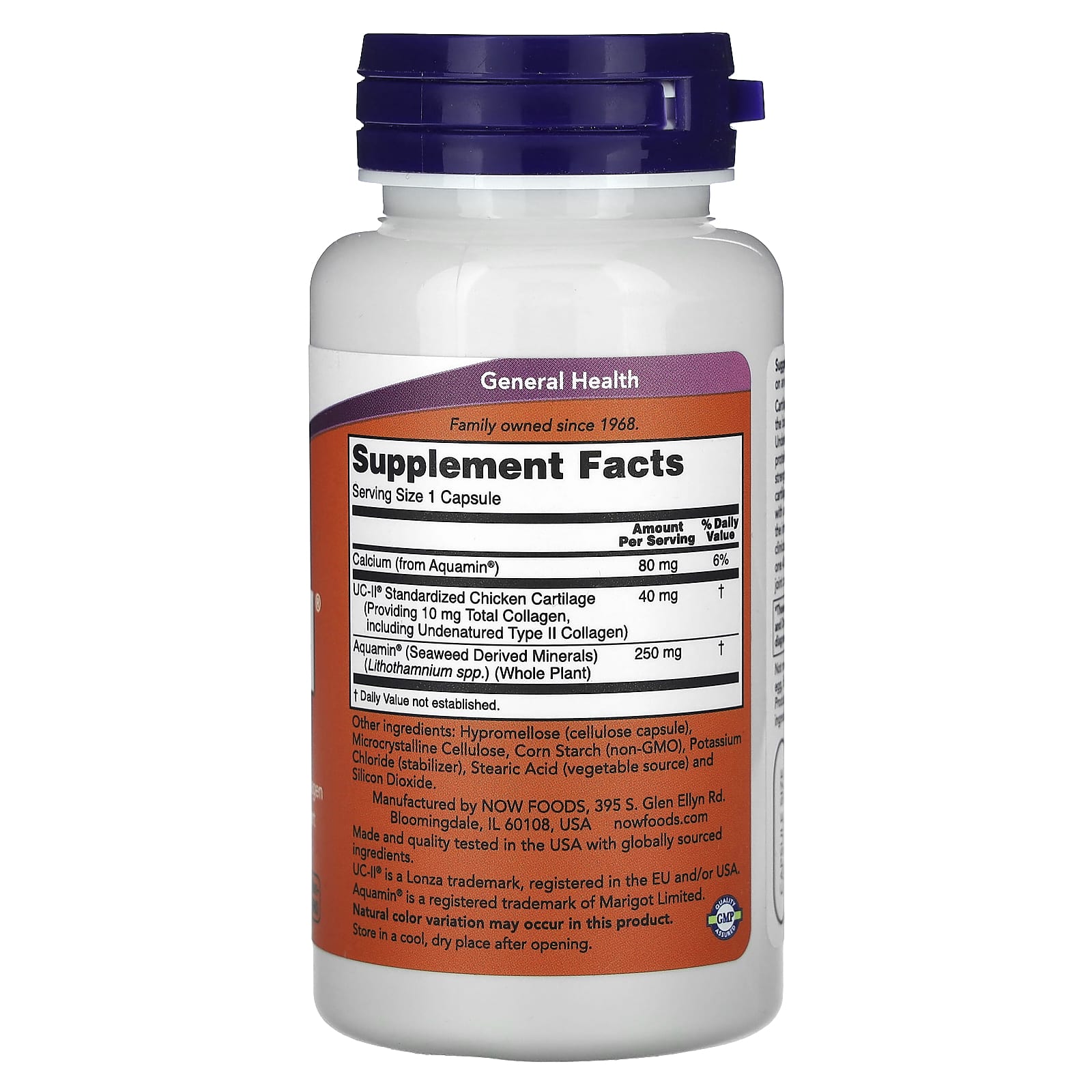 NOW Foods, UC-II® Joint Health with Undenatured Type II Collagen, 120 Capsules - Image 2