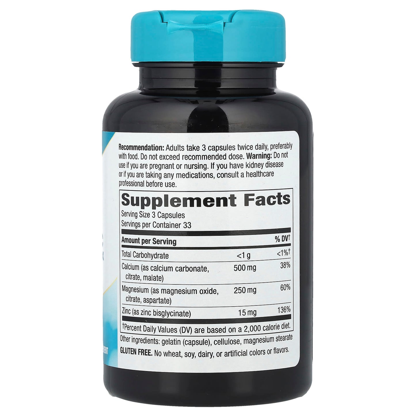 Nature's Way, Calcium Mag & Zinc Mineral Complex, 100 Capsules - Image 2