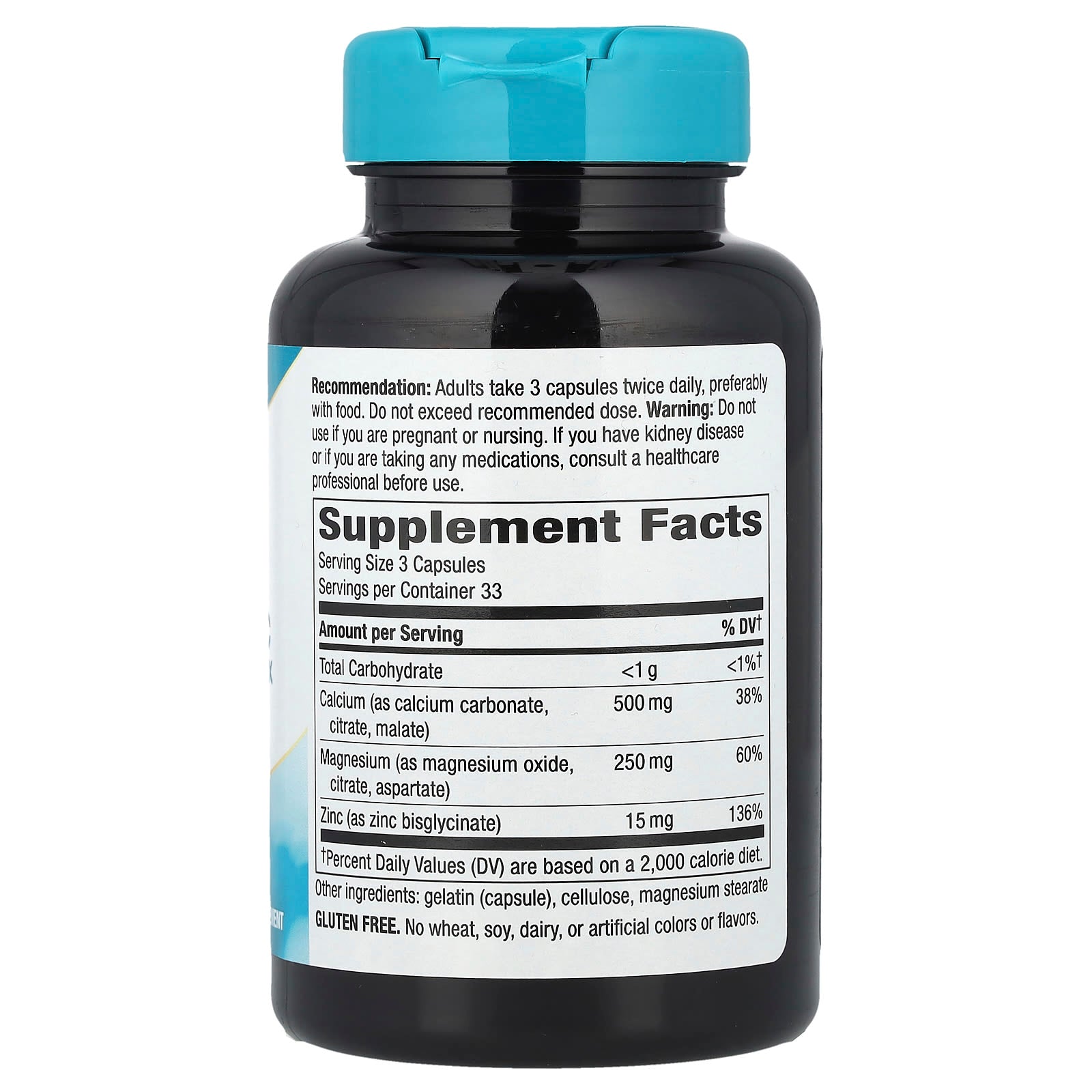 Nature's Way, Calcium Mag & Zinc Mineral Complex, 100 Capsules - Image 2