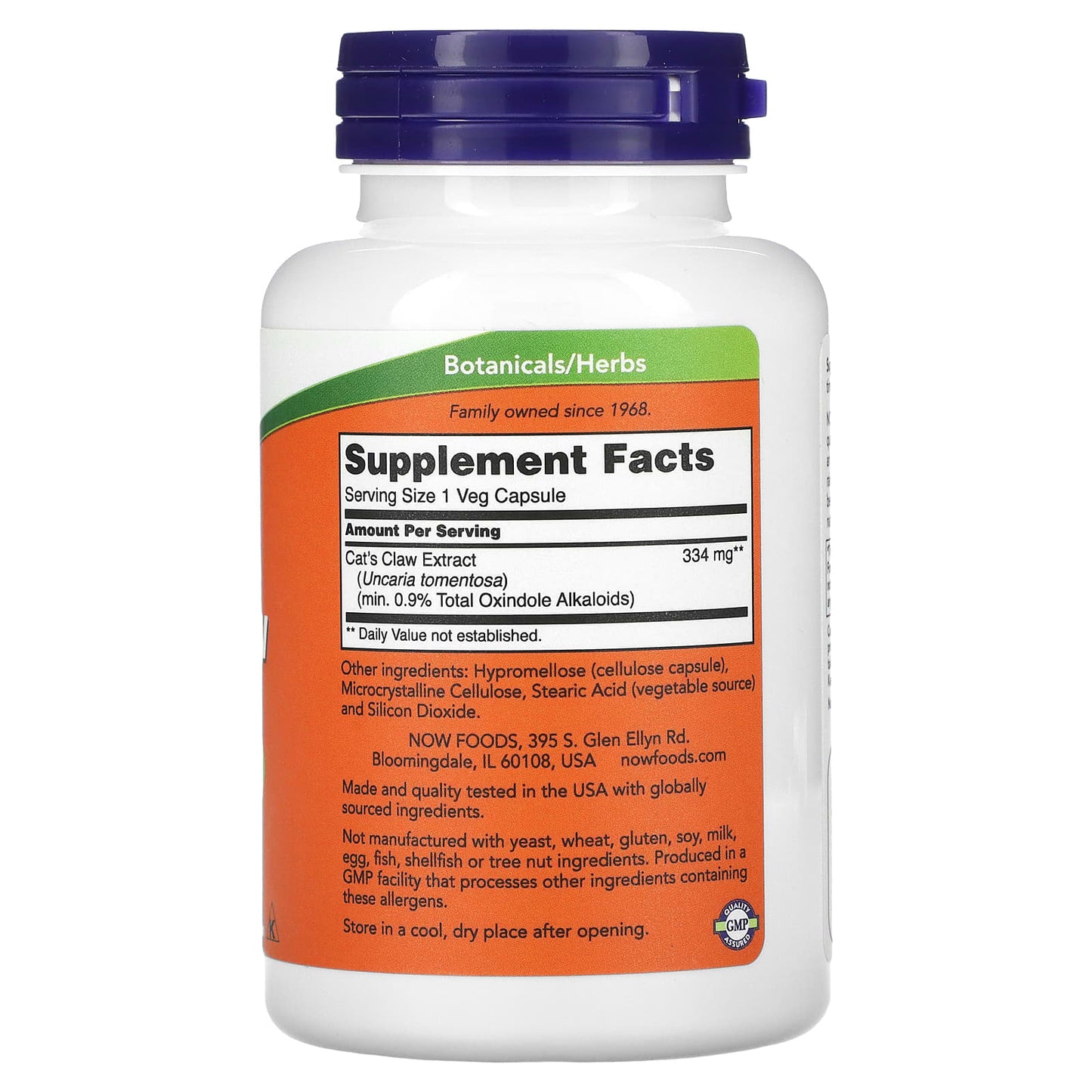 NOW Foods, Cat's Claw Extract, 120 Veg Capsules (334 mg per Capsule)