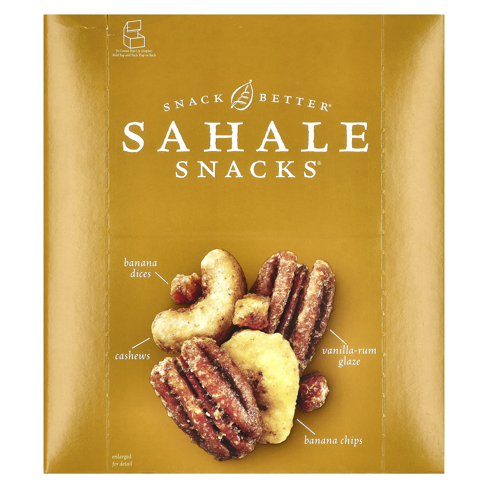 Sahale Snacks, Glazed Mix, Banana Rum Pecans, 9 Bags, 1.5 oz (42.5 g) Each - Image 1