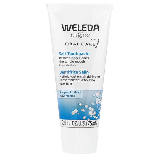Weleda, Oral Care, Salt Toothpaste, Fluoride Free, Peppermint, 2.5 fl oz (75 ml) - Image 1