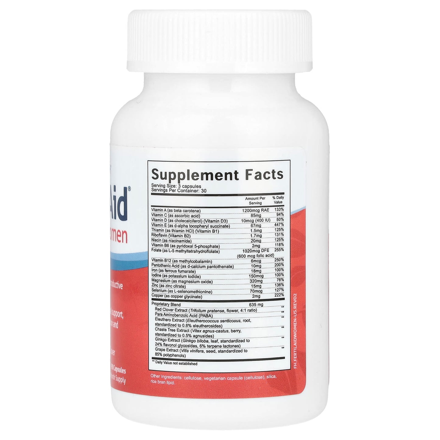 FertilAid for Women - Reproductive Wellness Supplement 90 Capsules - Image 2