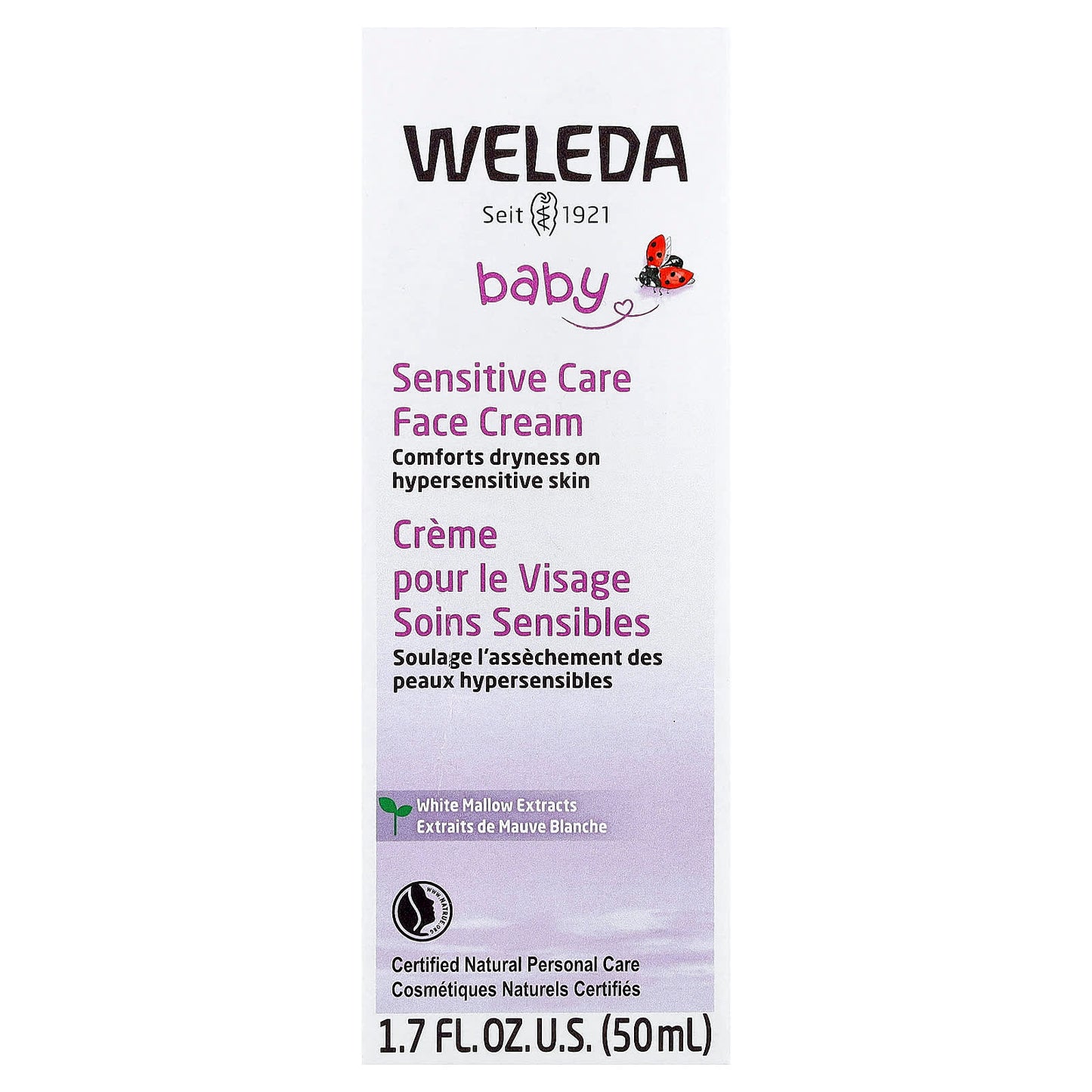 Weleda, Baby, Sensitive Care Face Cream, White Mallows Extracts, 1.7 fl oz (50 ml) - Image 1