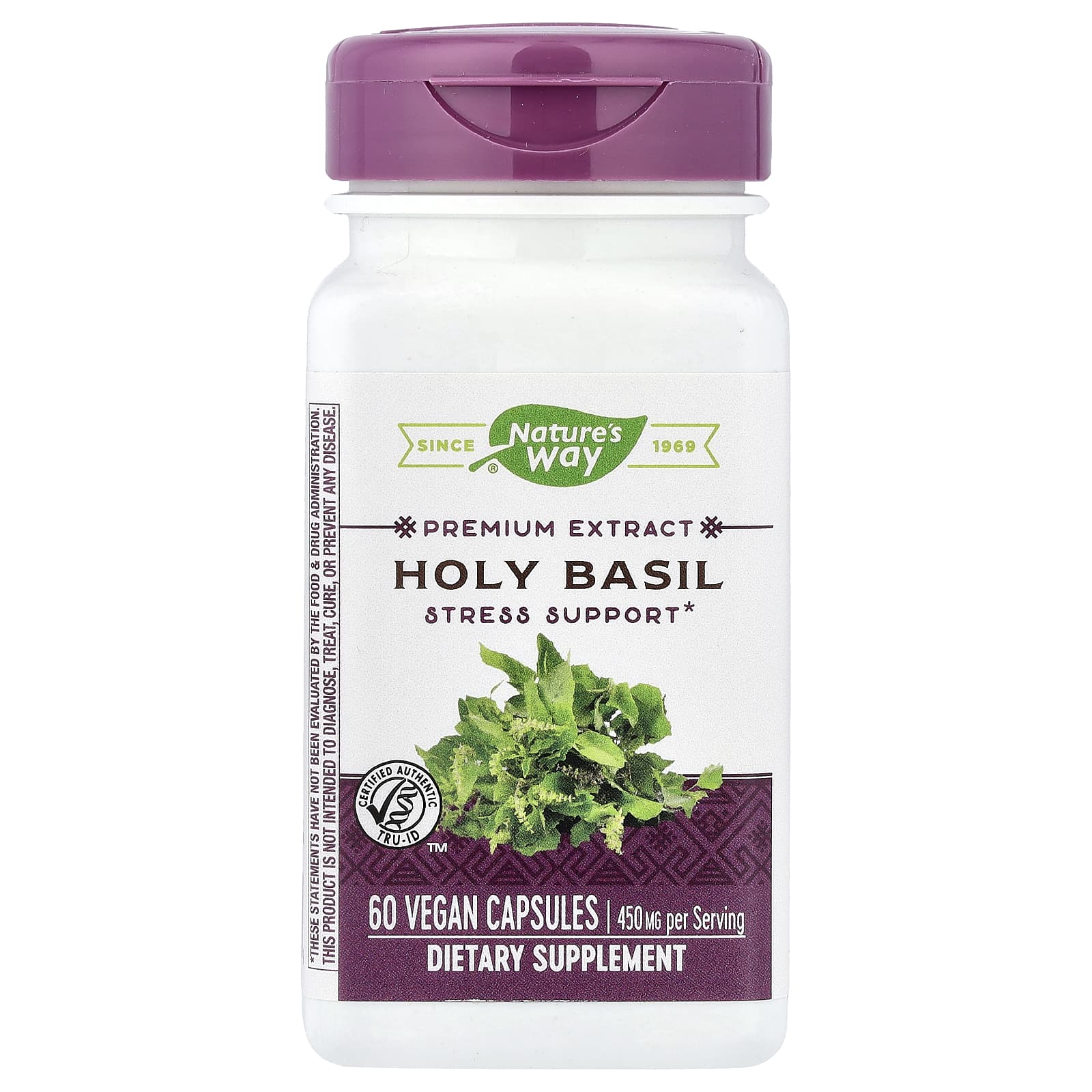 Nature's Way, Holy Basil, 450 mg, 60 Vegan Capsules - Image 1