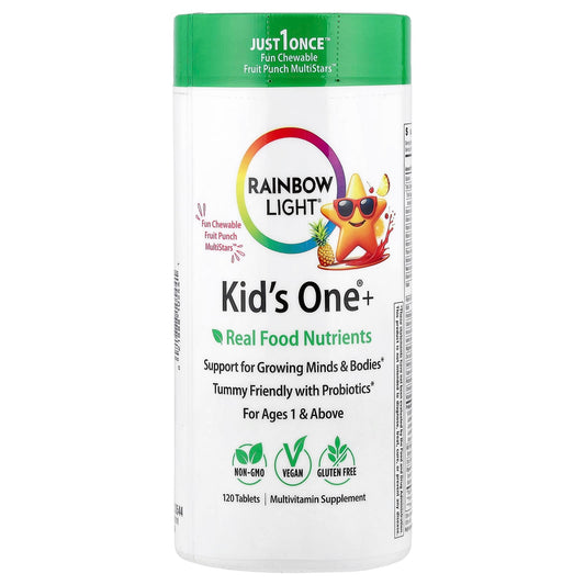 Rainbow Light, Kid's One®+ Chewables, Ages 1 & Above, Fruit Punch , 120 Tablets - Image 1